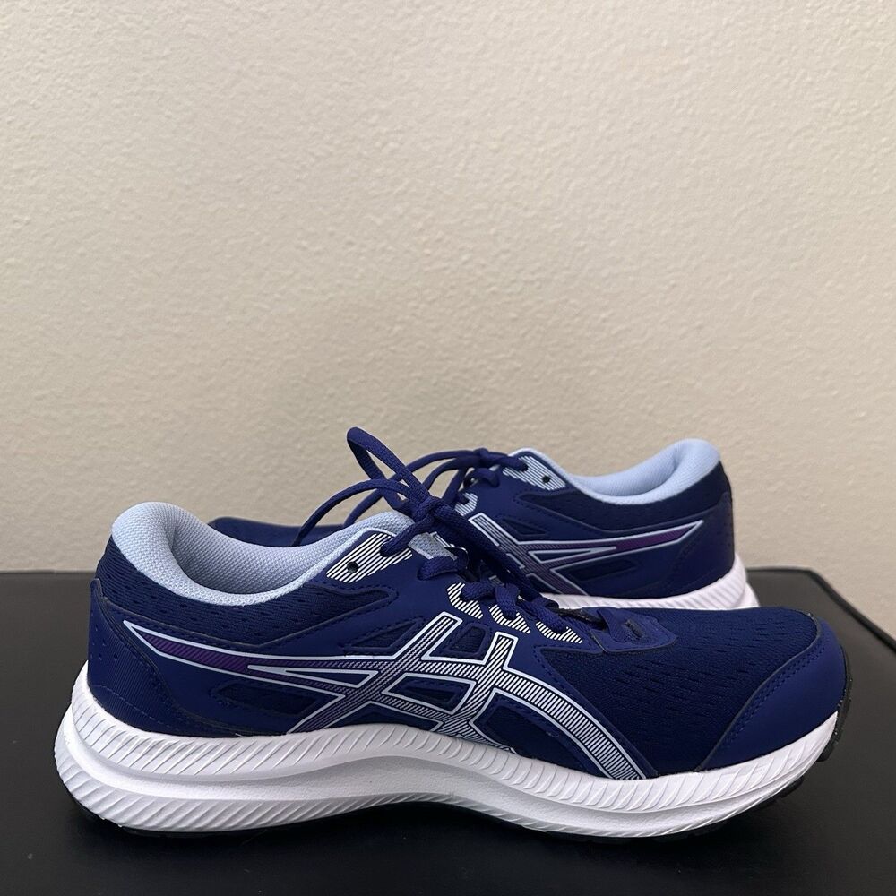 Asics Gel-Contend 8 Running Shoes Blue Womens 9  1012B320 Cushion Sneakers EUC - Picture 7 of 10